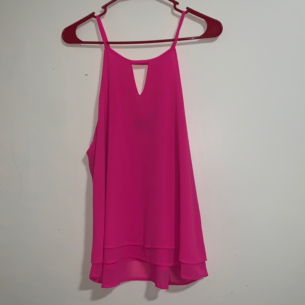 BRAND NEW 💥 HOT PINK sheer blouse